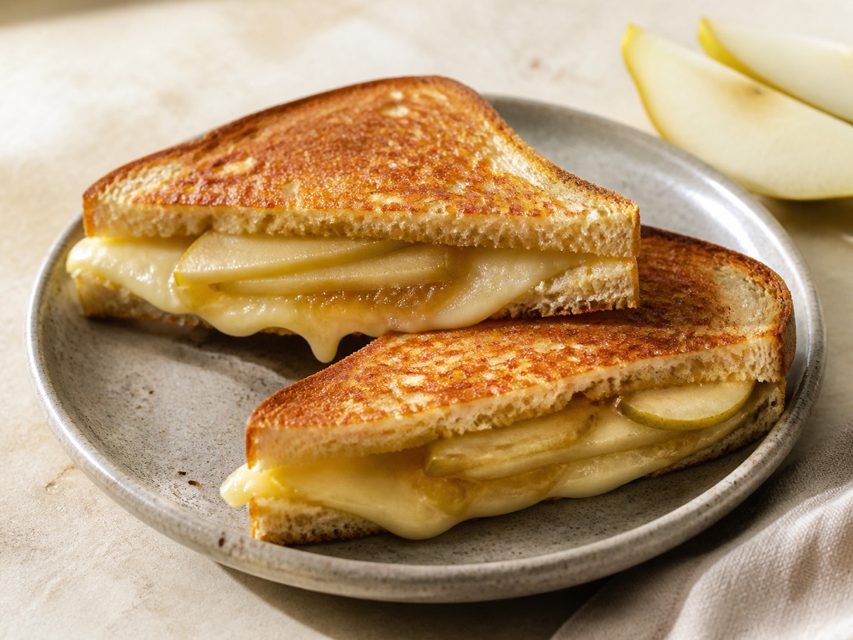 Tosti met brie en perenjam